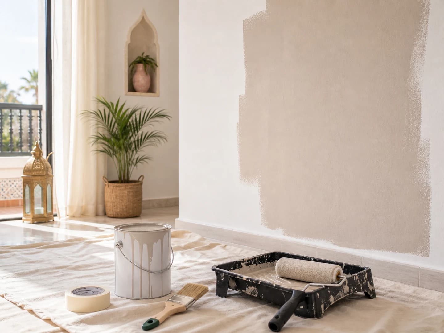 Illustration d'un service de peinture